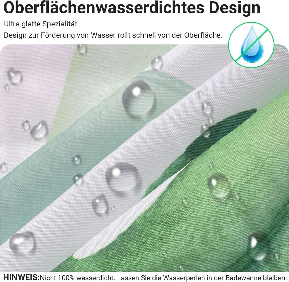 Duschvorhang Grün Blätter