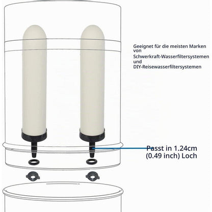Keramikfilter für Wasserfilter – 4er Set mit Aktivkohle