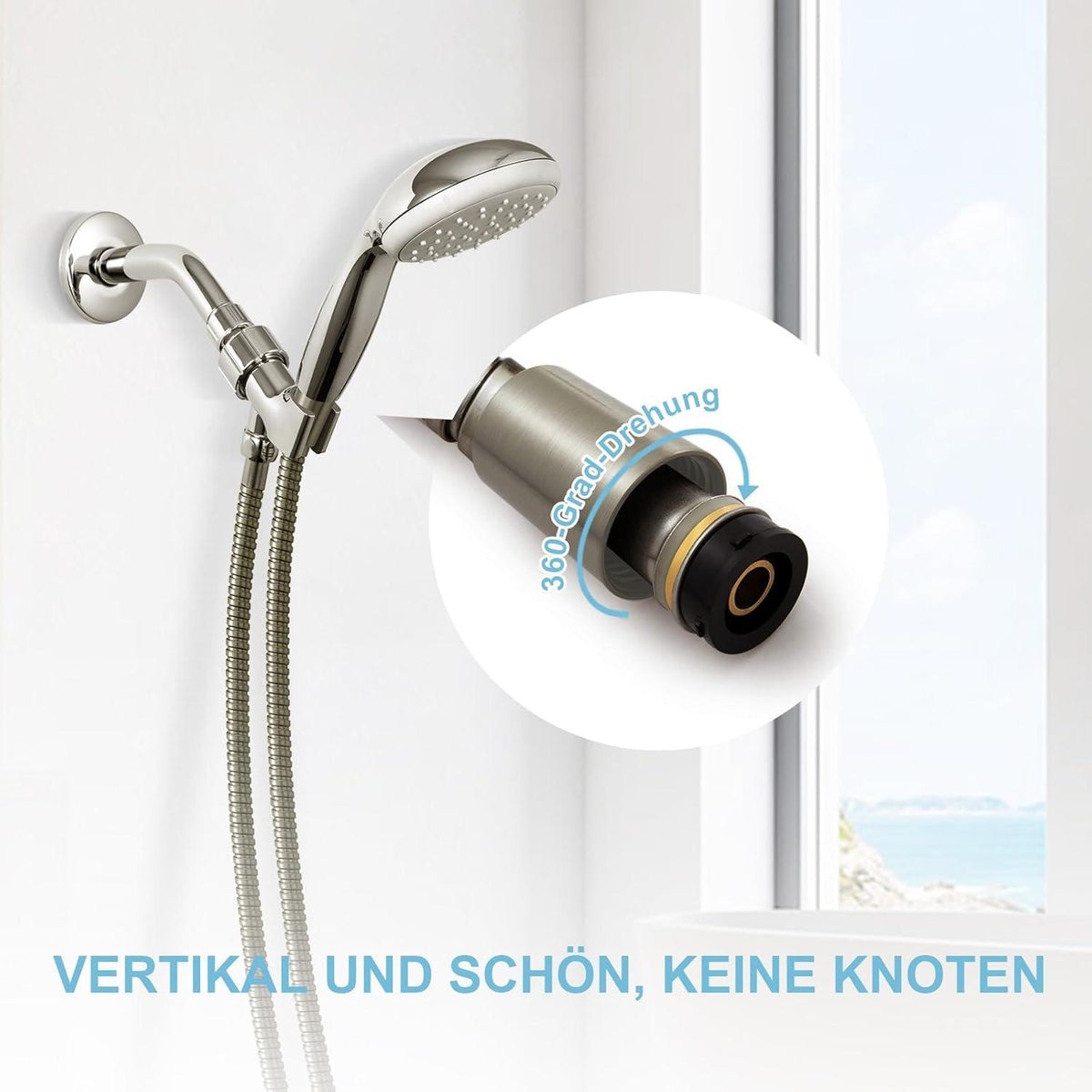 Duschschlauch Edelstahl Ersatz Brauseschlauch Knickschutz Badarmaturen