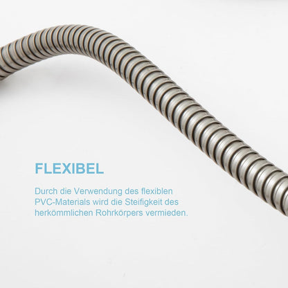Duschschlauch Edelstahl Ersatz Hochdruck Knickschutz Badarmaturen 2,5m Nickel