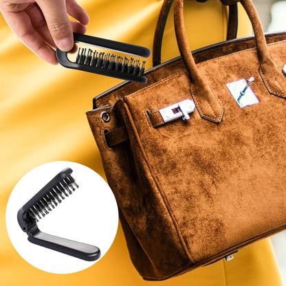 Faltbare Reise Haarbürste Borsten Kamm Taschen Mini-Entwirrung