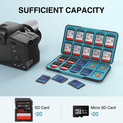 SD Micro Speicherkarten Etui mit 20 SD-Kartensteckplätzen