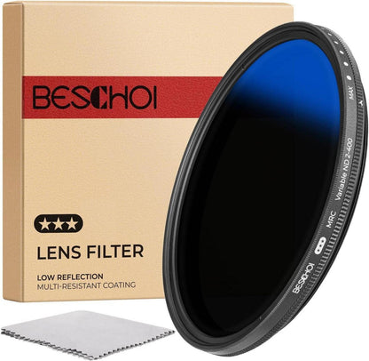 67mm Variabler ND Filter ND2-ND400 1-9 Stufen Graufilter mit 42