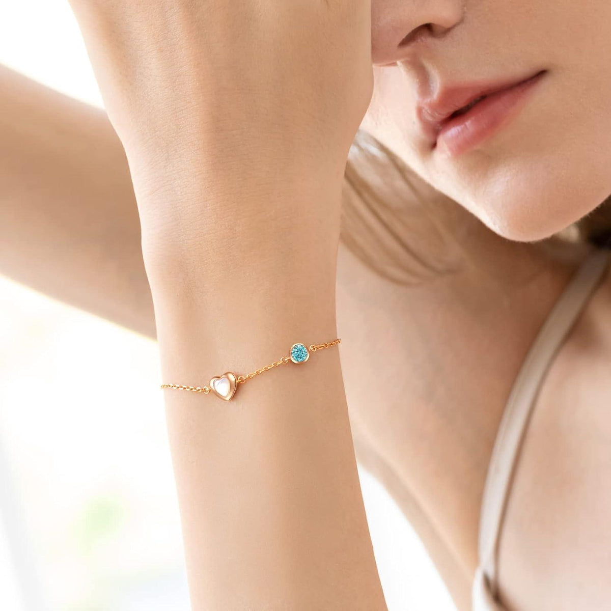 Damen Armband Infinity Silber 925 Zirkonia Rosegold Verstellbares Valentinstag Geschenke