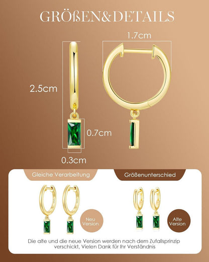 Louisa Secret Ohrringe 925 Silber Gold Ohrstecker Zirkonia Schmuck