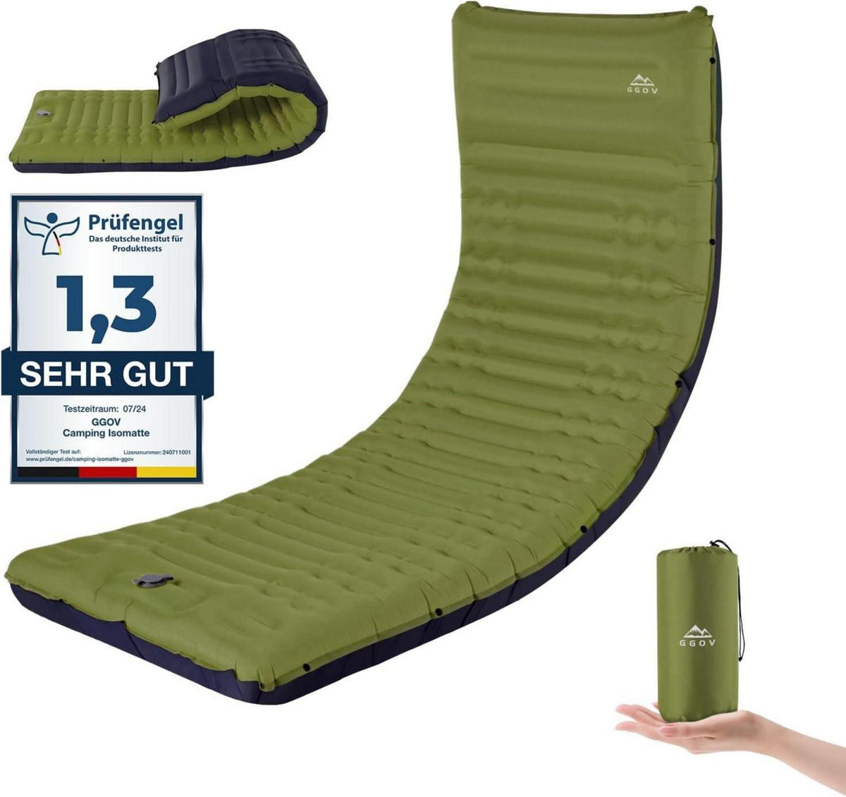 Isomatte selbstaufblasend 12 cm Camping Wandern Outdoor Luftmatratze