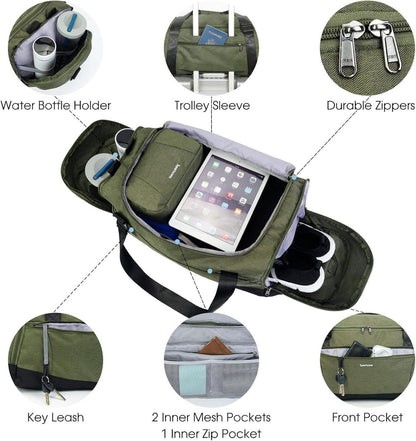 Sporttasche Herren Rucksack Reisetasche 43L wasserfest Schuhfach & Nassfach