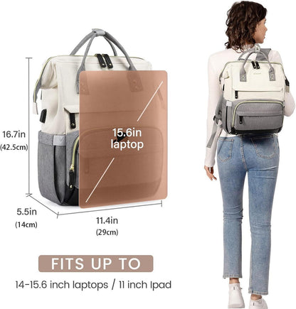 Laptop Rucksack Damen 15.6 Zoll Schulrucksack Mädchen