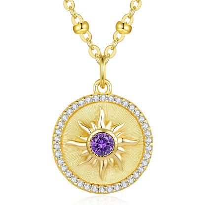CDE Sonnenkette 925 Sterling Silber Halskette für Frauen mit
