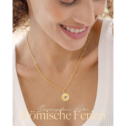 CDE Sonnenkette 925 Sterling Silber Halskette für Frauen mit