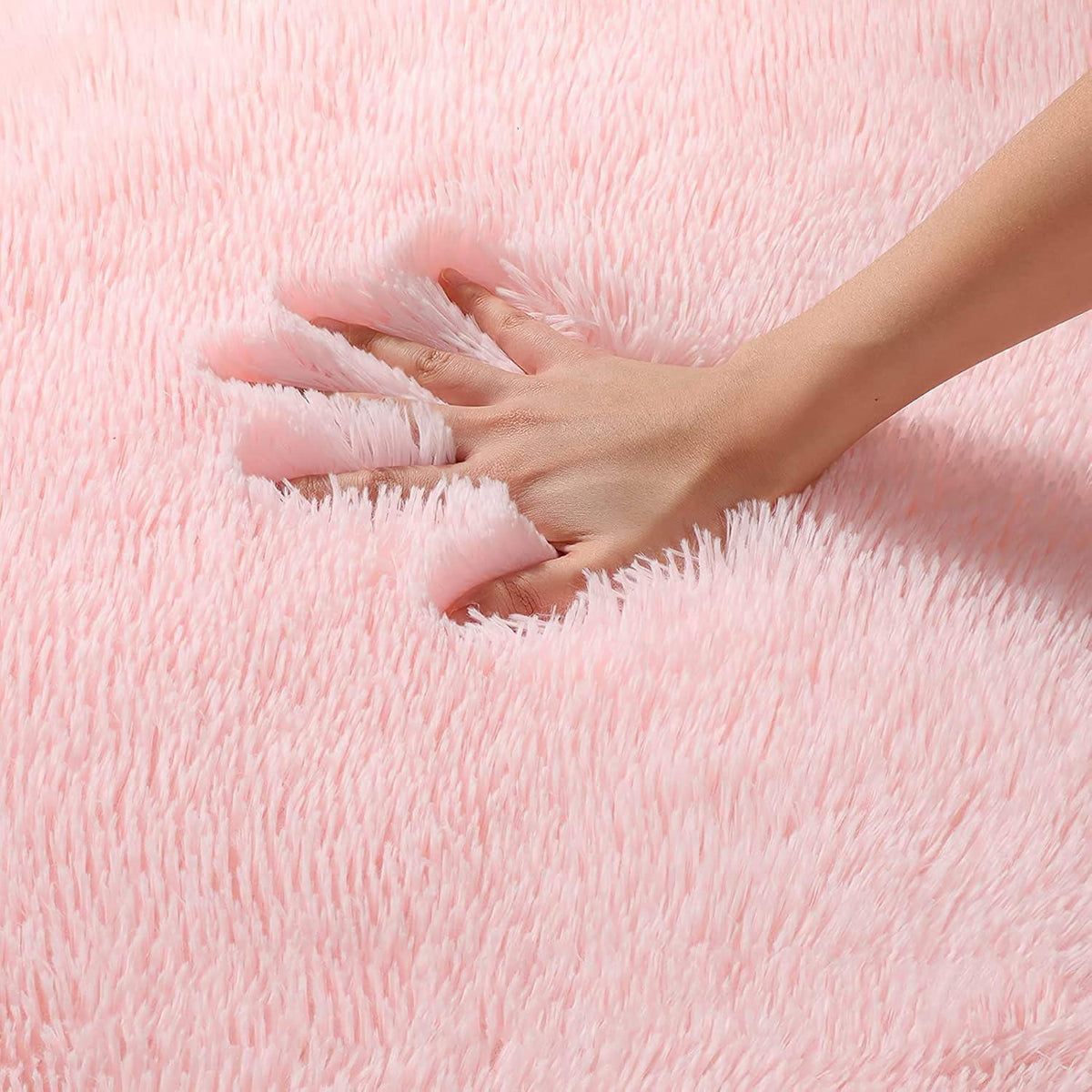 Weicher Hochflor Shaggy Teppich Rosa 200x300 cm