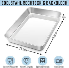 Backblech Edelstahl Rechteckig 31.5x24.7x5cm Auflaufform