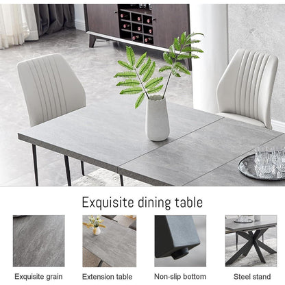 Ausziehbarer Esstisch mit 6 Stühlen – Modernes Esszimmer Set