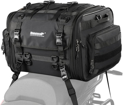 Motorrad Hecktasche 40-60L erweiterbar wasserdicht Schwarz