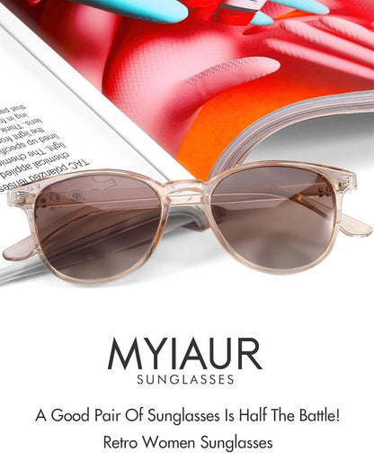 Klassische Sonnenbrille Damen polarisiert UV400 Schutz TR90 Braun