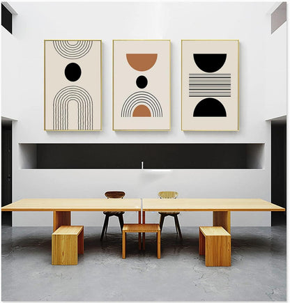 Moderne abstrakte Leinwandbilder Wohnzimmer Set 3-teilig 50x70cm