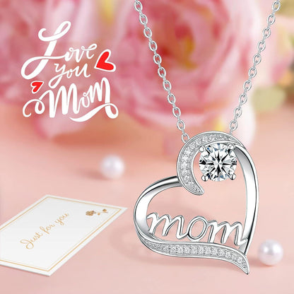 Ewige Rose Geschenkbox mit Mama Halskette, Blau
