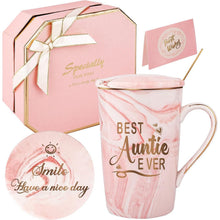 Kaffeebecher "Beste Tante Aller Zeiten" Geschenk-Set Rosa 420ml