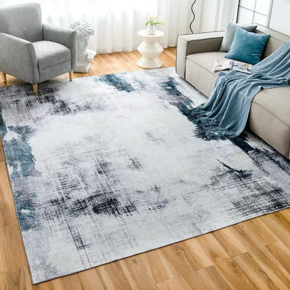 Waschbarer Kurzflor Teppich Wohnzimmer 80x150CM modern abstrakt