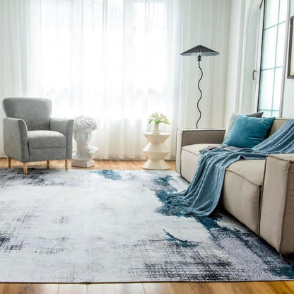 Waschbarer Teppich 80x150CM Modern Blau CHOSHOME