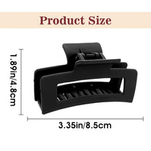 Quadratische Klauenclips 2er Set 8.5 cm Schwarz Matt