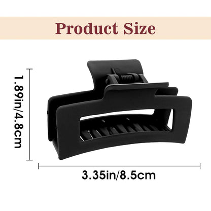 Quadratische Klauenclips 2er Set 8.5 cm Schwarz Matt