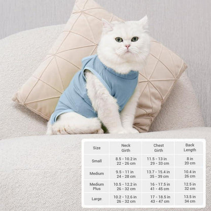 Katzenbody Erholungsanzug nach OP – Gelb L
