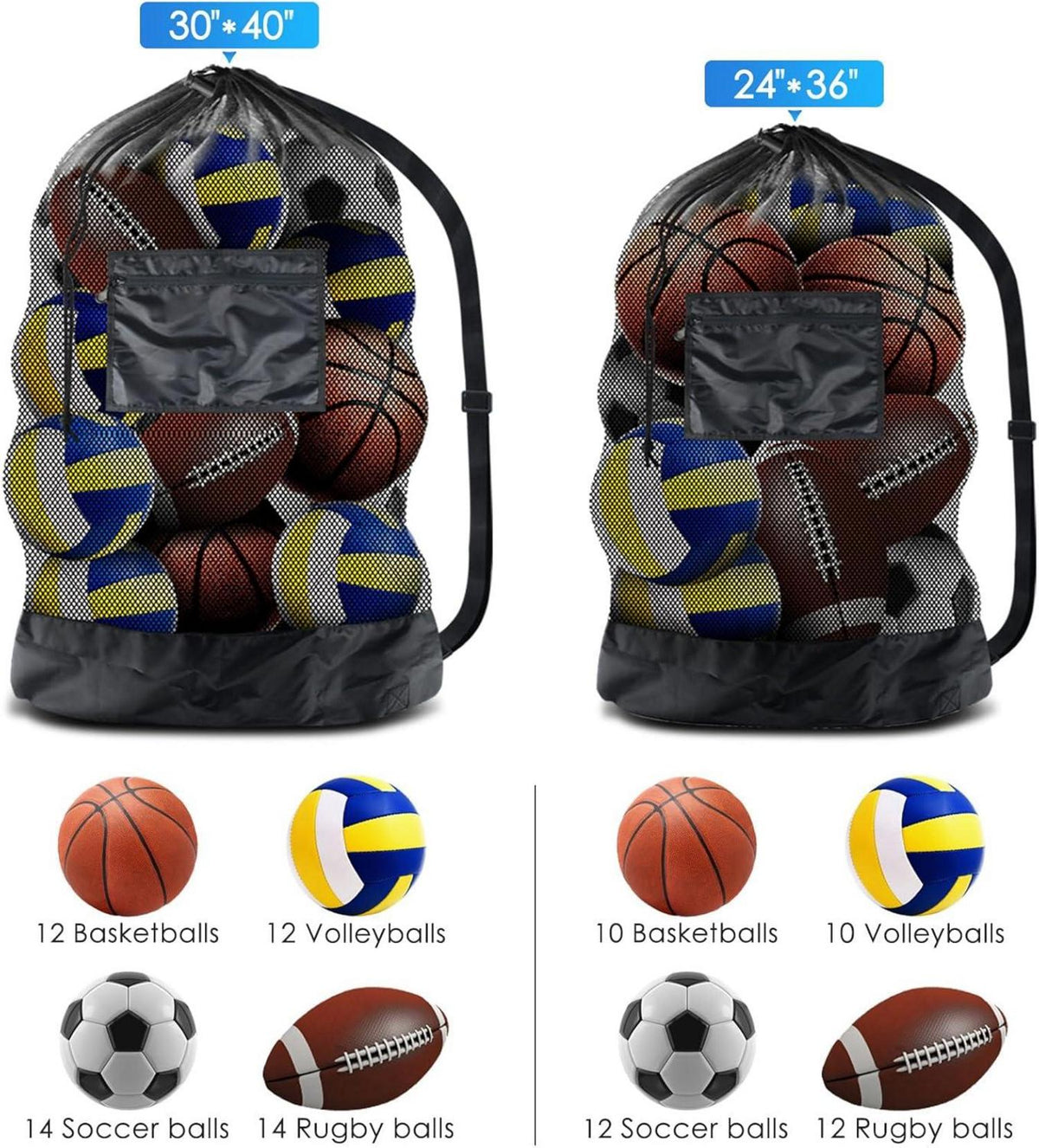 Extra Großes Ballnetz Ballsack Balltasche Fußball