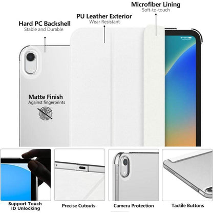 Schlanke Schutzhülle für iPad 11/10. Gen. mit Ständer, Weiß