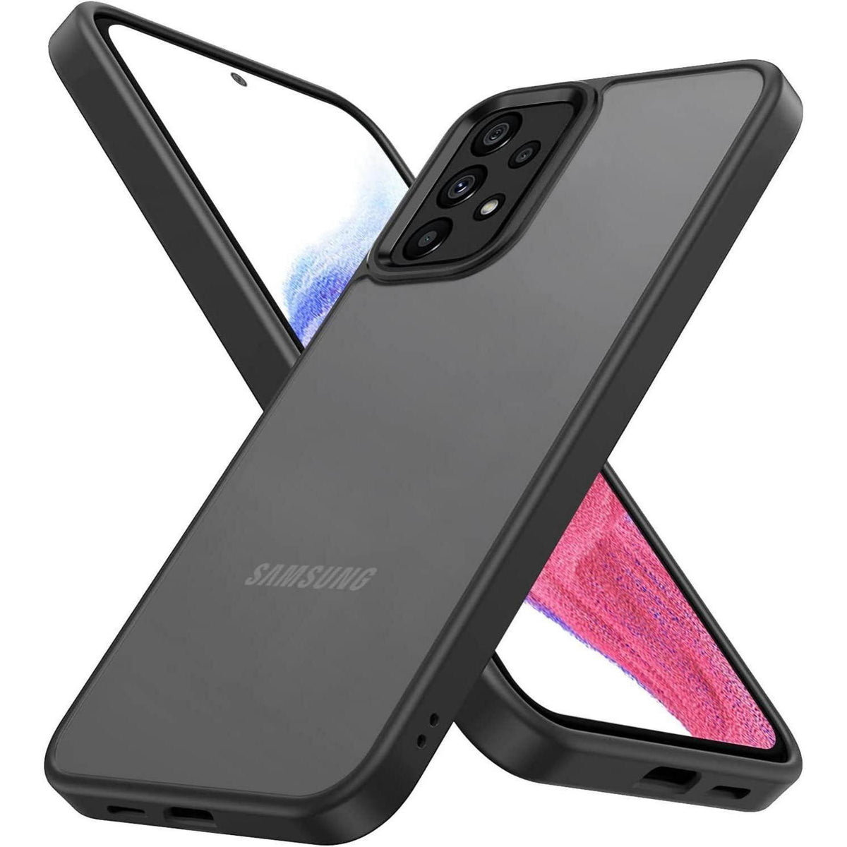 Handyhülle Samsung Galaxy A33 5G Matt Transluzent Schwarz