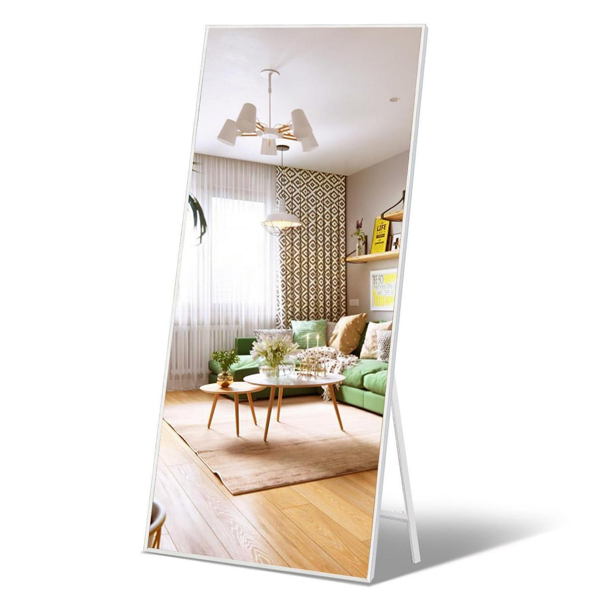 Ganzkörperspiegel Weiß 165x60cm – Stand- & Wandspiegel
