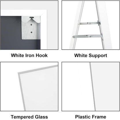 Ganzkörperspiegel Weiß 165x60cm – Stand- & Wandspiegel