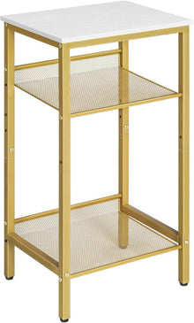 Beistelltisch mit 2 verstellbaren Gitterablagen Industrie-Design