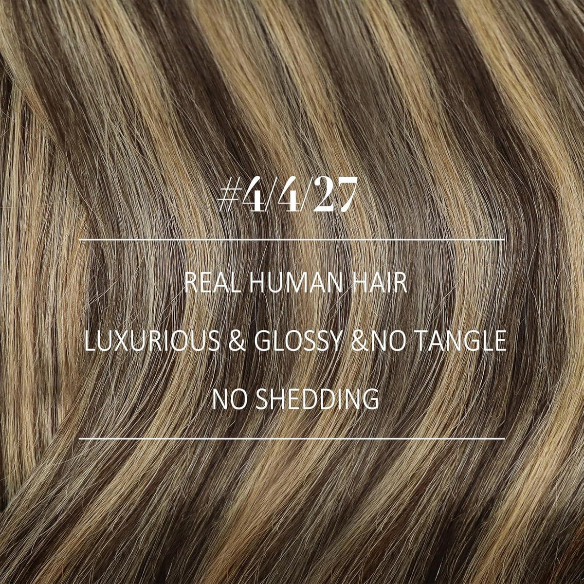Echthaar Tressen Ombre 40cm - Dunkelbraun mit Blond
