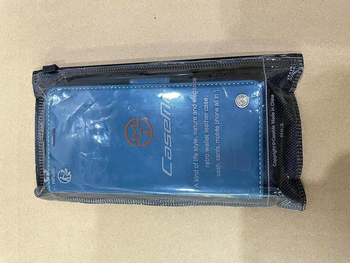 Samsung Galaxy S22 5G Hülle Blau Leder RFID Flip Case Wallet 6,1 Zoll