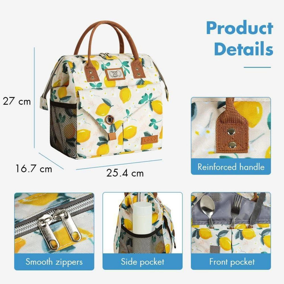 Isolierte Lunchtasche Damen - Zitronengelb, 11L