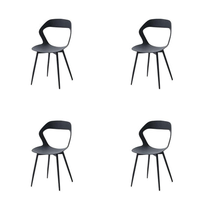 Moderner Esszimmerstuhl Set 4er – Skandinavischer Design Stuhl Schwarz