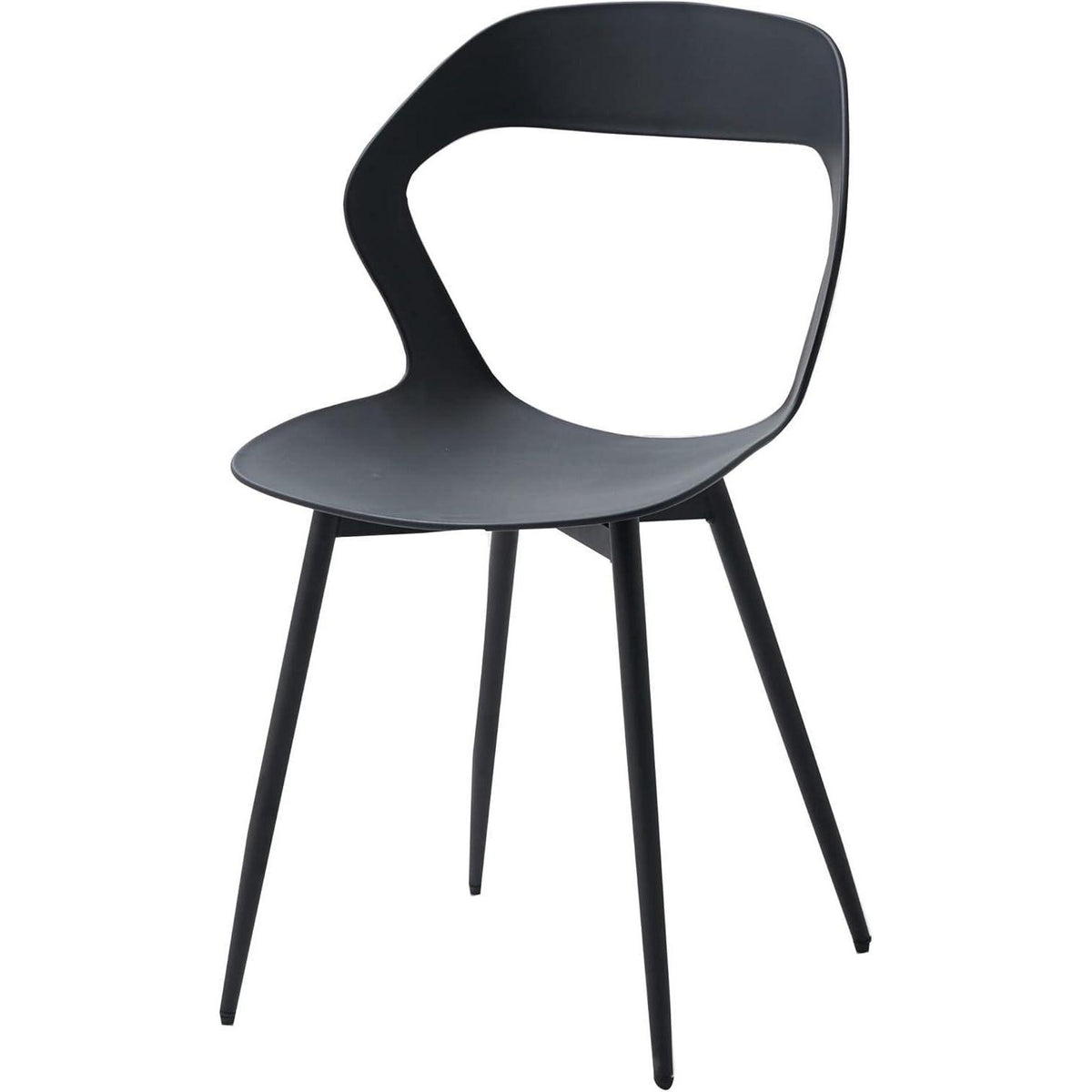 Moderner Esszimmerstuhl 6er-Set Schwarz – Skandinavischer Designstuhl