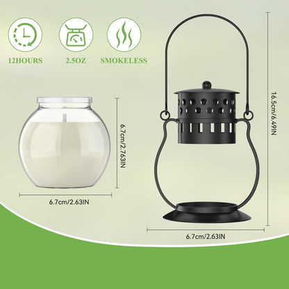 Citronella Kerzen Set 3er Outdoor Zitronenkerze im Glas Sojawachs