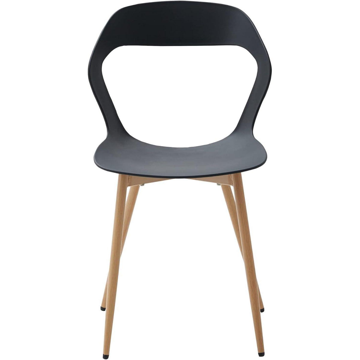 Moderner Esszimmerstuhl 6er-Set Schwarz & Natürliche Farbe