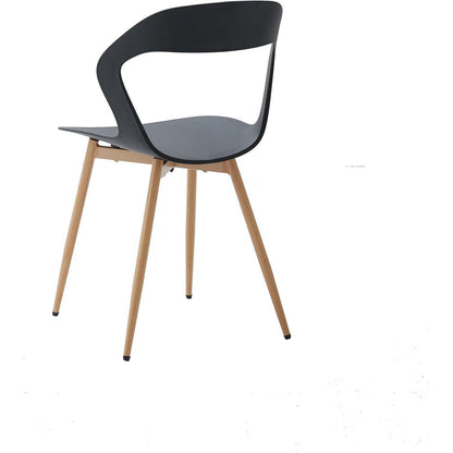 Moderner Esszimmerstuhl 6er-Set Schwarz & Natürliche Farbe