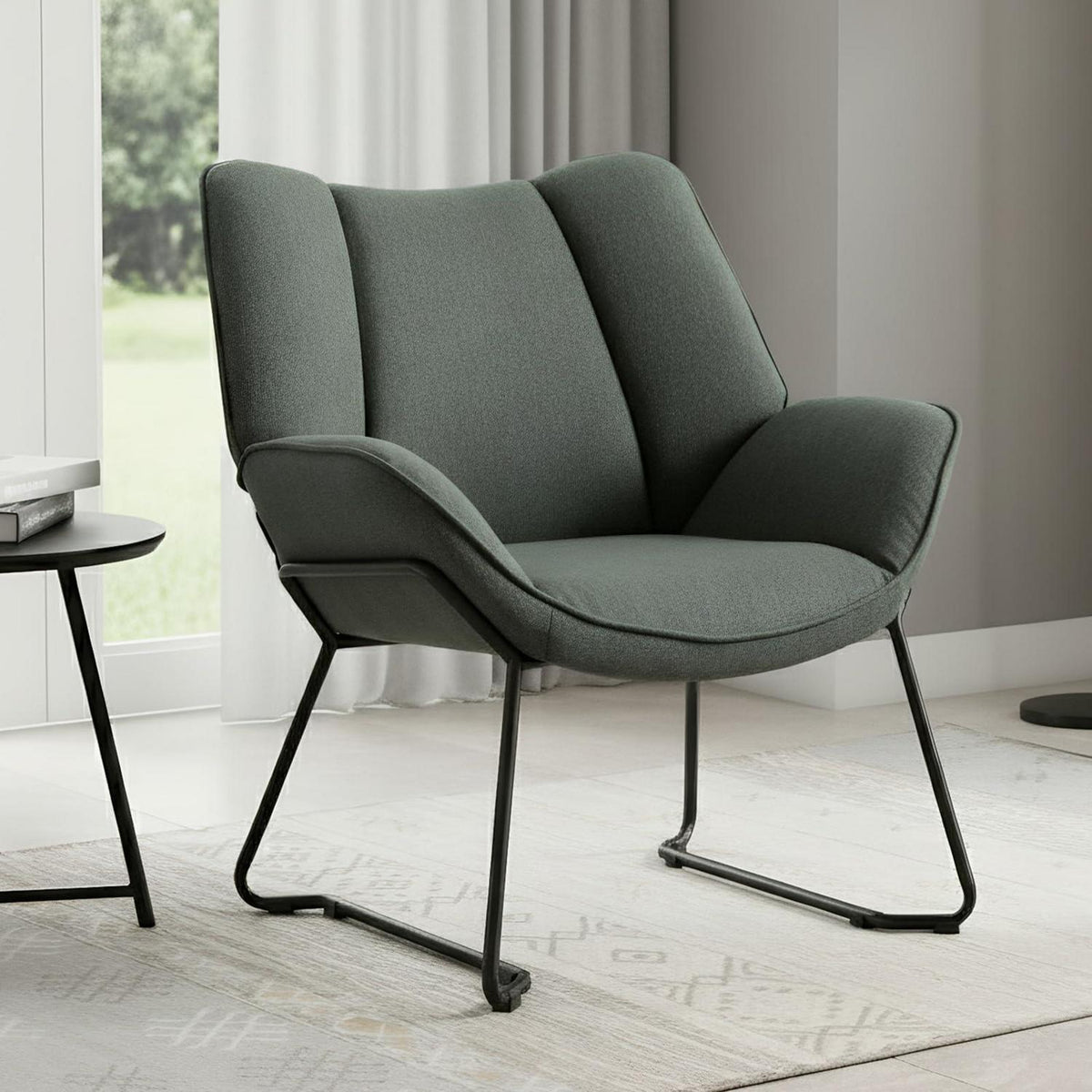 Leinen Loungesessel Grün – Modern & Bequem für Wohnzimmer & Balkon