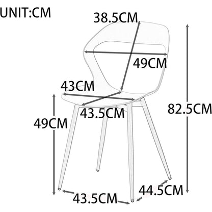 Moderner Esszimmerstuhl Set (8) – Schwarz, Skandinavisch & Ergonomisch