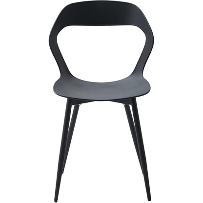 Moderner Esszimmerstuhl Set (8) – Schwarz, Skandinavisch & Ergonomisch