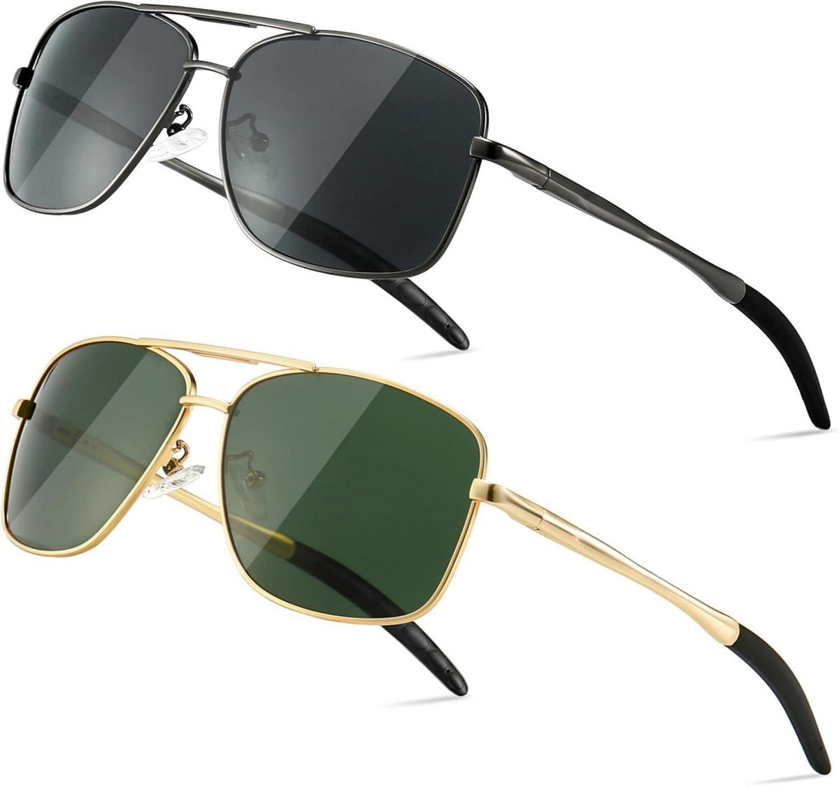 Polarisierte Herren Sonnenbrille Metallrahmen Vintage-Stil