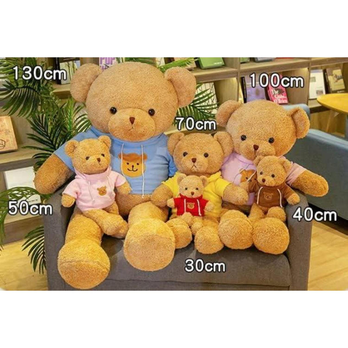 Teddybär mit Kapuze – Kaffeefarbe, 30cm