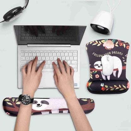 Ergonomisches Handauflage Tastatur Mauspad mit Gelkissen - Set
