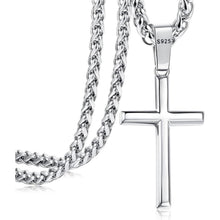 Adramata Kreuzkette 925 Silber Anhänger Halskette Herren