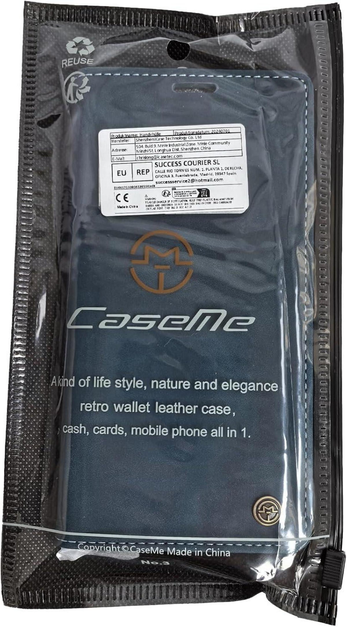 Handyhülle Samsung Galaxy A54 5G Leder Flip Case Magnet Blau
