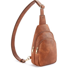 Telena Damen Crossbody Umhängetasche Braun 1 in Lederoptik